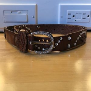 Brown leather Buckle belt